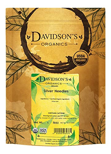 Silver Needles White Tea Bulk - Organic Loose Leaf, 16 Ounce Pack of 1