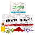 Plastic-Free Shampoo & Conditioner Bar Set - Eco-Friendly Hair Care, 3-Pack
