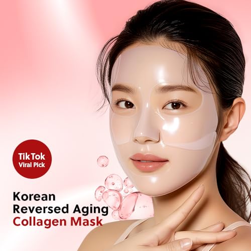 Collagen Deep Absorbing Hydrogel Mask, Korean Collagen Hydrogel Mask, Overnight Face Mask, Hydrating, Glass skin, Rejuvenation, Korean Skincare, 34g x 5ea