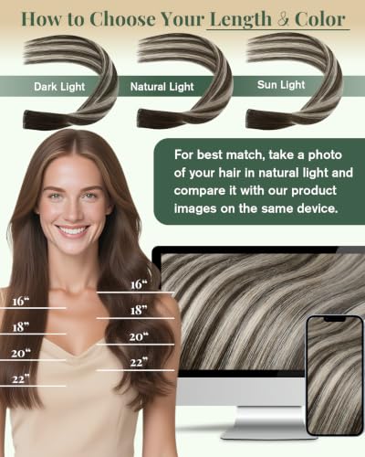 Genius Sew-in Weft Hair Extensions 22in 80g Brown Balayage G-4184 (Ugeat)