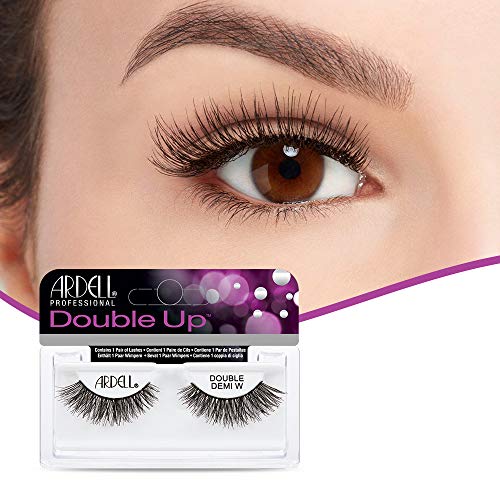 Ardell Double Up Demi Wispies False Eyelashes - Wispy Dramatic Look, Reusable, 4 Pairs
