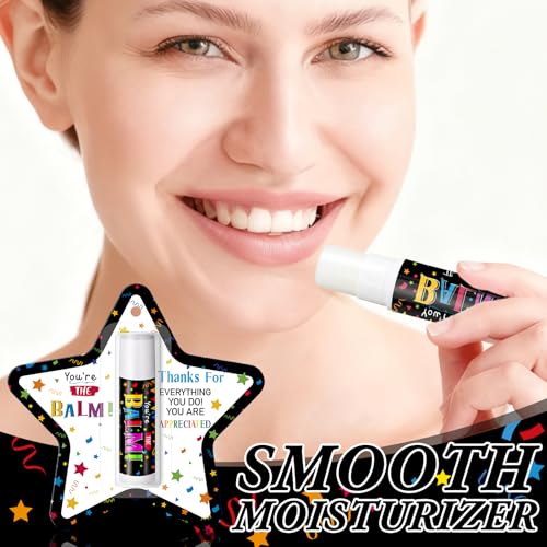 Star 30 Pack Christmas Appreciation Lip Balm Gifts Bulk for Employees & Teachers