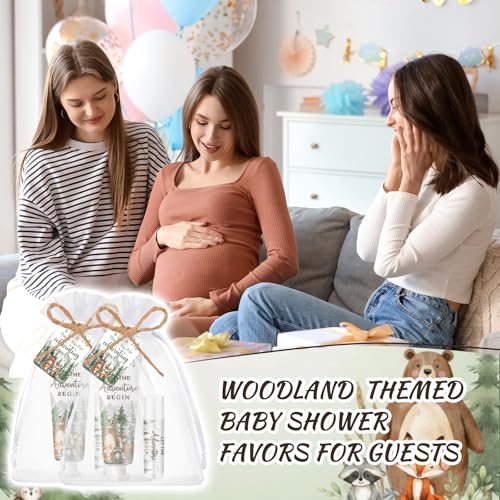 Lounsweer Woodland Baby Shower Favors Gift Set - 24 Hand Cream & Lip Balm