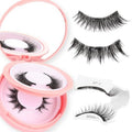 Ahrikiss Magnetic Eyelashes 2 Pairs Reusable Magnetic Lashes with Applicator Manga Lashes Natural Look No Glue Needed Lash Kit Wispy Cat Eye False Eyelashes with Magnets (M02+M03)
