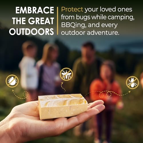 Citronella Soap 5 Pack - Natural Bug Repellent Handmade Soap for Camping & Outdoors