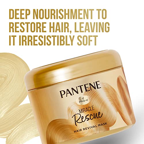 Pantene Hair Mask, Deep Conditioning Hair Mask for Dry Damaged Hair, Miracle Rescue, 6.4 oz