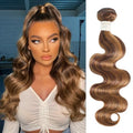 AUROO 12A Honey Blonde Highlight Body Wave Human Hair Extensions 10 Inch