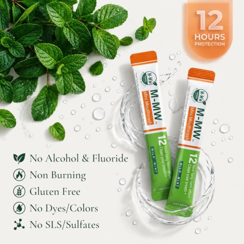 Travel Size Alcohol-Free Mouthwash Packets - Fresh Breath 100 Count - Green Variation