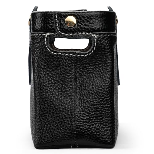 Travel leather makeup bag, waterproof mini makeup box, small travel storage bag