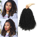 Youngther Yanky Twist Crochet Hair 12 Inch 6 Pack Black (1B) - Natural Style