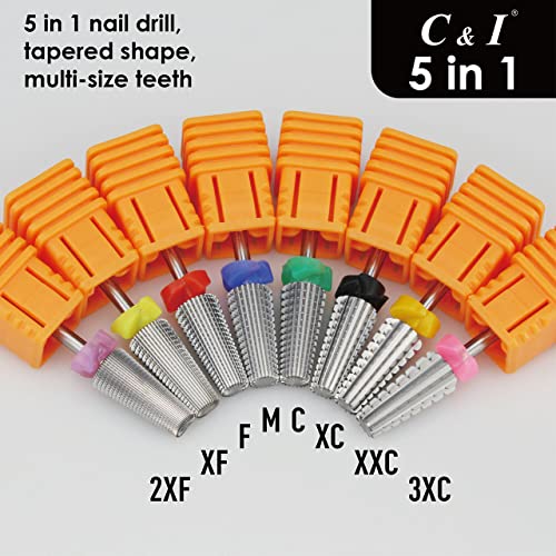 5 in 1 Nail Drill Bit Straight-Cut XXF for Acrylic & Gel Removal