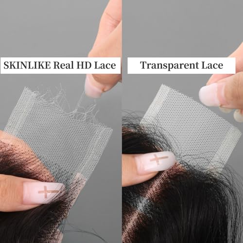 14 Inch 2x6 HD Lace Closure Body Wave Human Hair Virgin Remy Natural Black