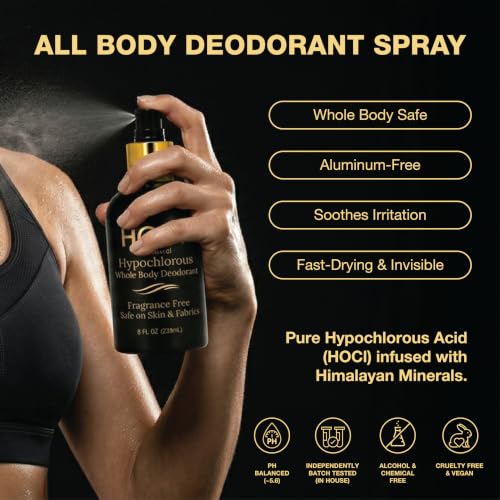 Hypochlorous Acid Whole Body Deodorant Spray - 8 fl oz - Sensitive Skin