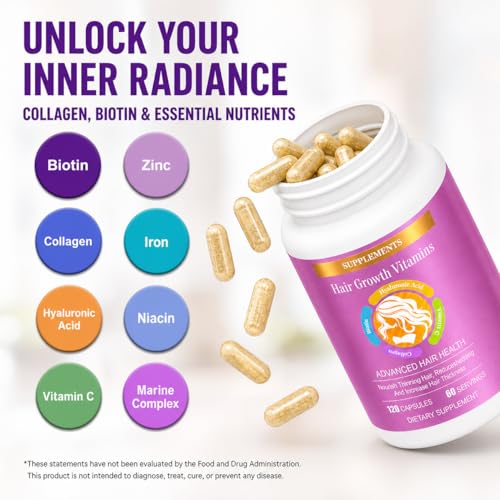 Hair Skin and Nails Vitamins Biotin Collagen Hyaluronic Acid