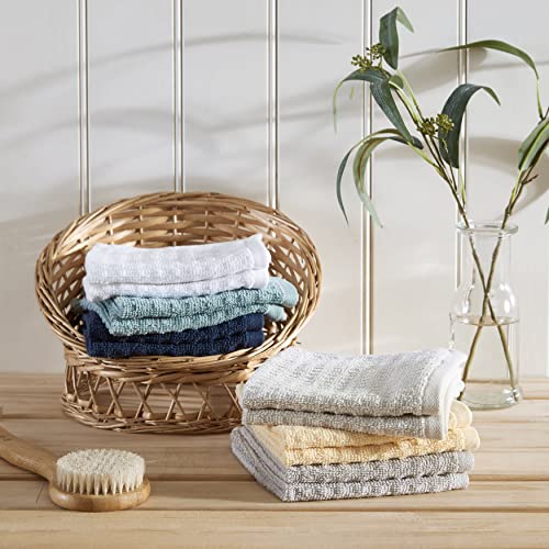 Northern Pacific White Cotton Washcloth Set - 12 Pack, 13 x 13 Inches