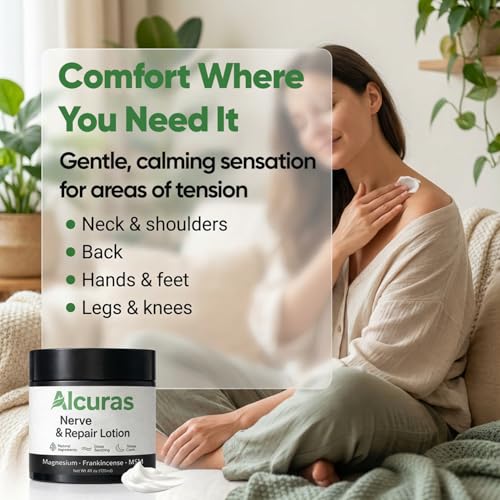 Nerve Cream Neuropathy Lotion, 4 fl oz Lotion with Arnica & Magnesium Cream & Frankincense (1)