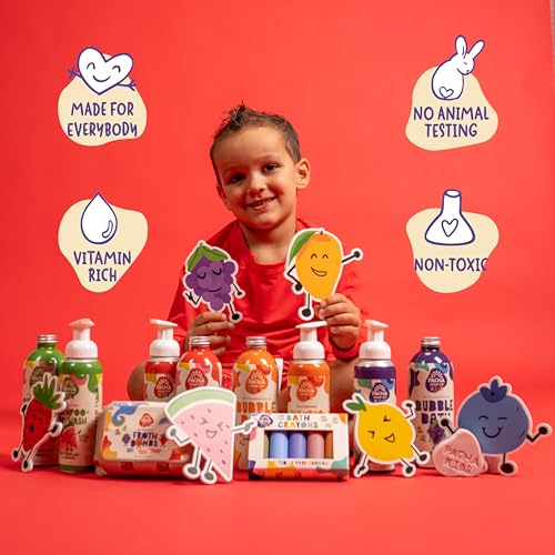 Kids Color Mixing Bath Bombs - Plant-Based, Non-Toxic, Vitamin-Rich Safe Bath Toys