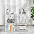 Clear 5Pack Acrylic Cube Storage Organizer Stackable Book Display Case with Magnetic Door