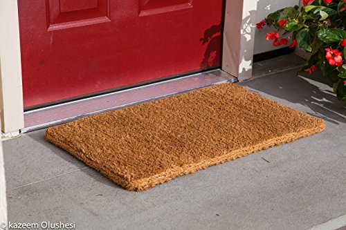 Heavy-Duty 2x6 Feet Natural Coco Coir Doormat - Aggressive 1-Inch Thick Entry Runner