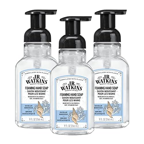 J.R. Watkins Foaming Hand Soap with Pump Dispenser, Moisturizing Foam Hand Wash, All Natural & Foaming Hand Soap with Pump Dispenser, Moisturizing Foam Hand Wash, All Natural