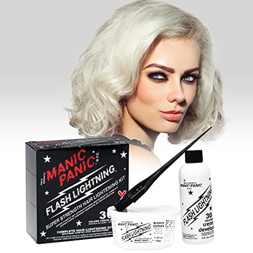 Vegan Hair Bleach Kit for Dark Hair - Lighten Up to 5 Levels, Includes Powder & Developer