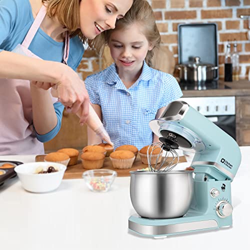 Kitchen in the Box Blue Stand Mixer 3.2Qt Small Electric Food Mixer with 6 Speeds