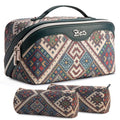 Travel Makeup Bag Organizer - Midnight Blue, Large Capacity Cosmetic Set with Pouches