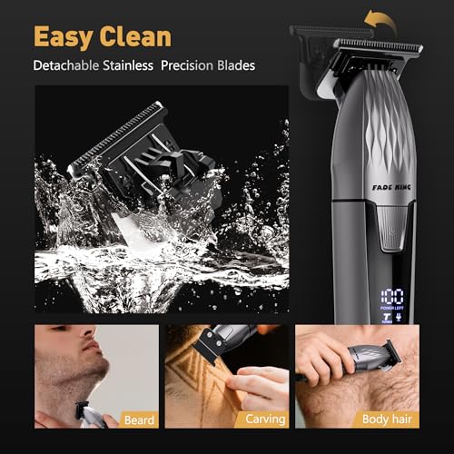FADEKING¢ç Cordless Hair Clippers and Beard Trimmer for Men, Professional Barber Kit for Hair Cutting and Beard Styling, Premium Grooming Gift for Men