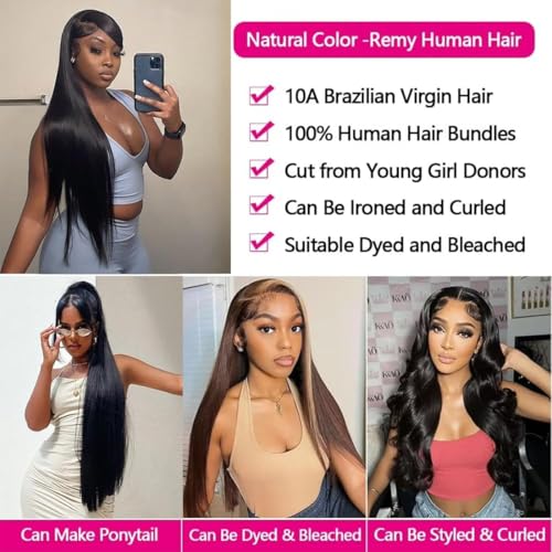 Natural Color 20 Inch Straight Human Hair Bundles - Virgin Brazilian Hair