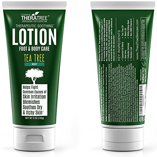 Tea Tree Oil Lotion with Neem Oil for Foot & Body - Helps Soothe Skin Irritation and Fight Body Odor TheraTree (Pack of 2)