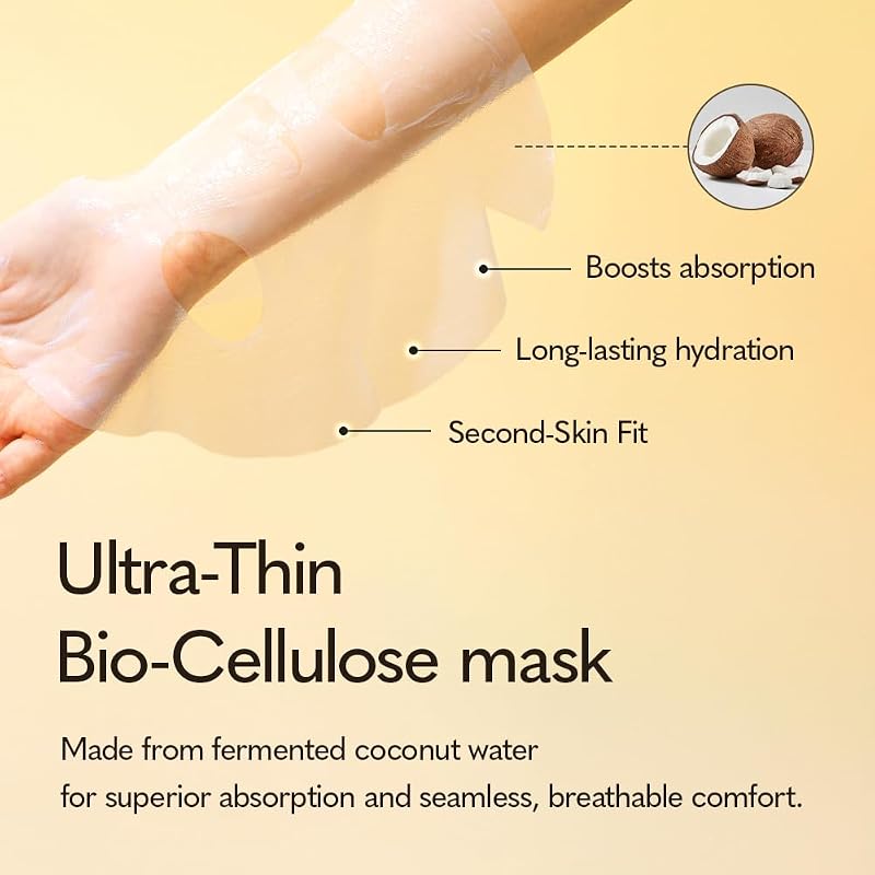Deep Glow Sheet Mask with Yuzy Peptide & Yuzu Extract - 33g x5