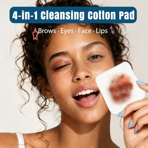 Ourmed Life Large Cotton Pads for Face - 240 Count, 3x3 Makeup Remover Pads, Dual-Sided Exfoliating Cotton Rounds
