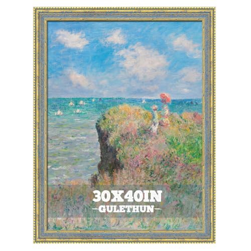 Gold 30x40 Vintage Picture Frame Wall Hanging Gallery Frame - Ornate Poster Frame