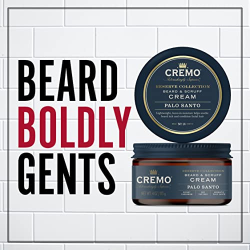 Cremo Beard & Scruff Cream Palo Santo Reserve 4 oz and Beard Oil Palo Santo Reserve 1 fl oz Bundle