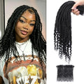 POUWENEY 12in Human Hair Curly Dreadlock Extensions - 50 Strands, 1b / 12 Inch