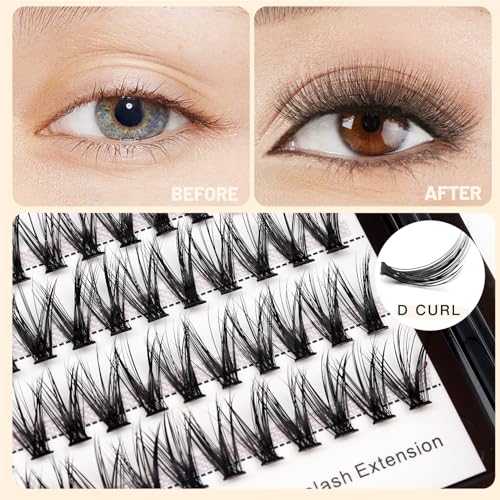 ¡æVayator 10-18mm Mixed Tray Mink Eyelash Extension Natural 3D Russian Volume Faux Eyelashes Individual 20D/30D/40D/50D To Choose 200pcs Clusters Lashes Makeup (20D-10mm+12mm Mixed)