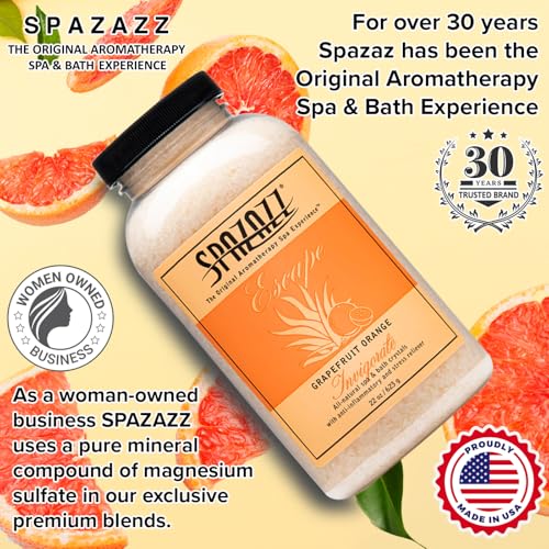 Spa Bath Crystals - Grapefruit Orange Aromatherapy & Anti-Inflammatory Benefits