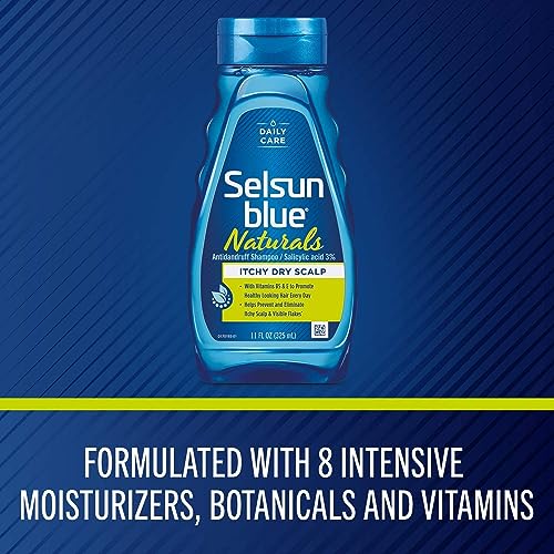 Selsun Naturals Medicated Dandruff Shampoo for Itchy Dry Scalp - Pack of 2