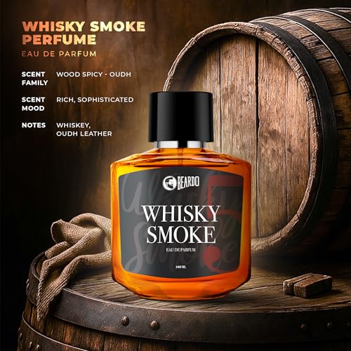 Beardo Whisky Smoke Eau de Parfum for Men 100ml – Long-lasting Woody Spicy Fragrance