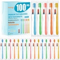 Disposable Travel Toothbrush with Toothpaste Set - 1 Count Pack of 100