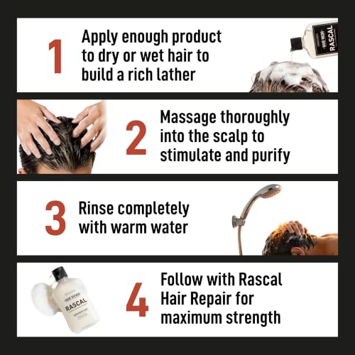 Men's Hydrating Coconut Oil & Aloe Shampoo - Deep Cleansing, Nourishing, Sandalwood Scent, All Hair Types - 12 Oz