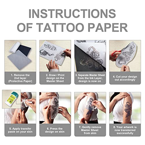 614Pcs Tattoo Practice Kit for Beginners with Fake Skin Sheets Ink Caps & Accessories