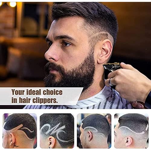 AMULISS Professional Mens Hair Clippers Zero Gapped Cordless Hair Trimmer Professional Haircut & Grooming Kit for Men Rechargeable LED Display