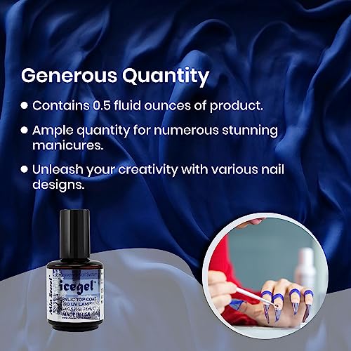 Mia Secret Professional Nail System Ice Gel Acrylic Top Coat No Uv Lamp