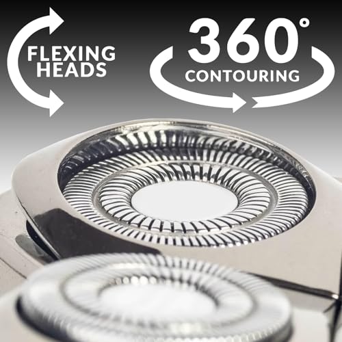 Replacement Head Compatible with Shaver PRO 4, Blade Fit for Skull Pitbull, Butterfly Kiss PRO & Palm Shavers, Replacement Head for Electric Shaver & Blade for Bald Head and for Men/Women (2 Pcs)