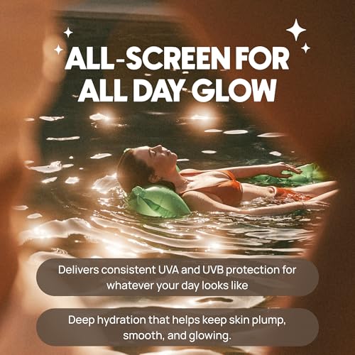 Mineral Sunscreen SPF 30 with Tinted Glow - Hydrating Zinc Sunblock, 1.7oz