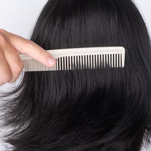 Disposable Wheat Straw Hair Combs Bulk 100 Pack - Light, Durable & Gentle on Scalp