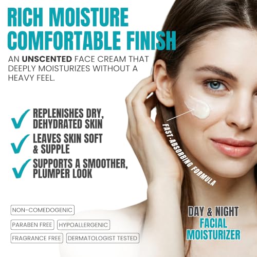 Alozera Collagen Face Cream with Retinol & Hyaluronic Acid - Anti-Aging Moisturizer 1.7oz