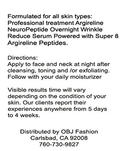 Skin Care Night Serum 1 Fl Oz - Hyaluronic Acid Peptides & Argan Oil