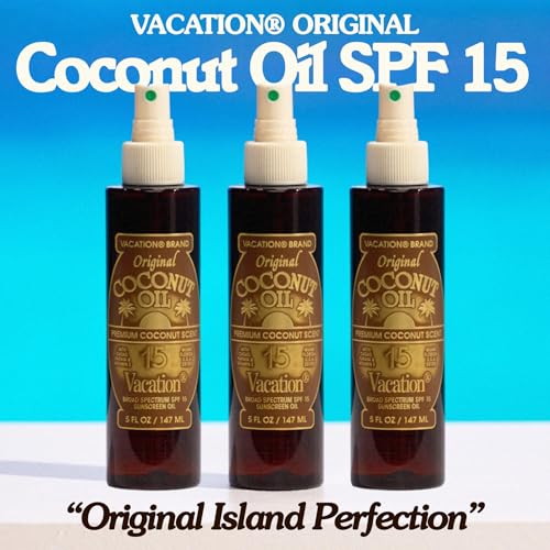 Vacation Coconut SPF 15 Sunscreen Oil Spray & Air Freshener Bundle